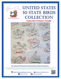 50 State Birds Embroidered Block Bundle
