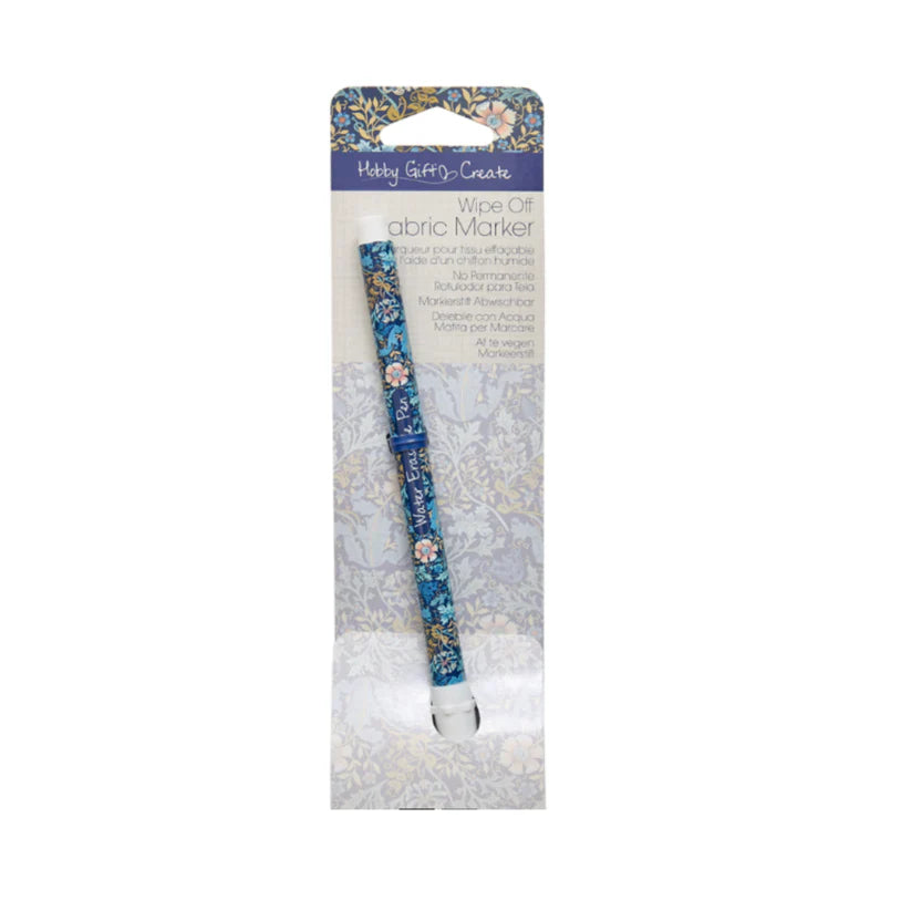 Blue Floral Wipe-Off Fabric Marker