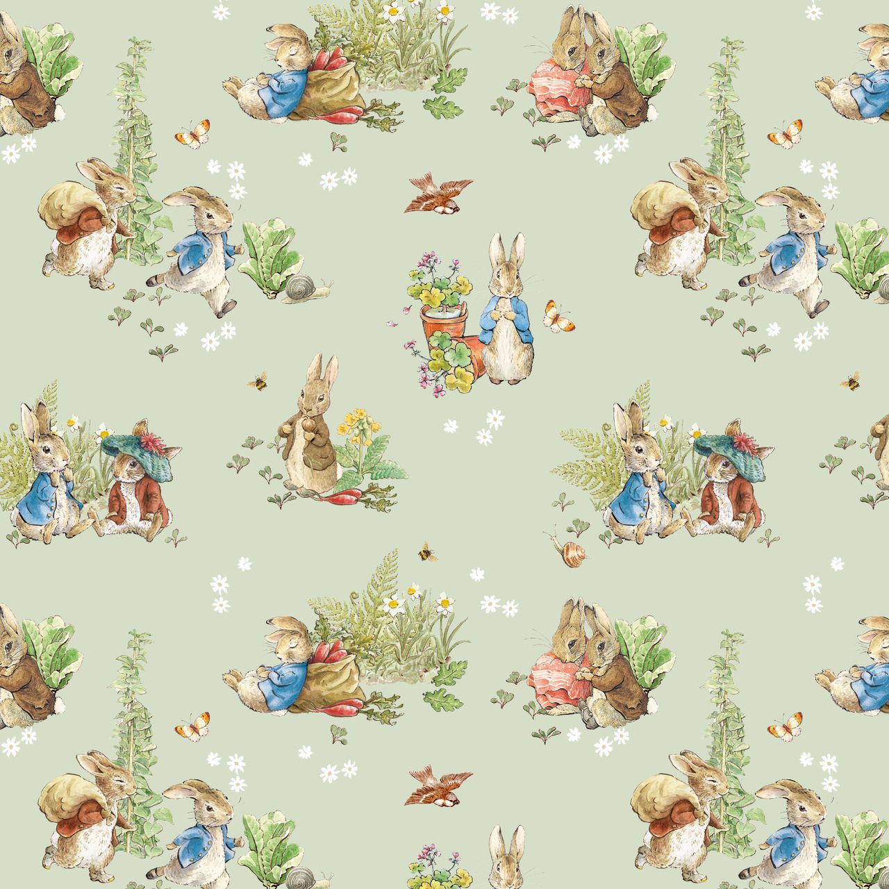 Peter Rabbit and Benjamin Bunny 1 Yard Cut