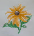 Black-eyed Susan Machine Embroidered Square