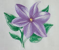 Clematis Beauty Machine Embroidered Square
