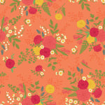 Floral pattern on a coral background