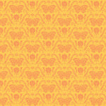 Pattern of hearts on a yellow background
