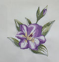 Gladiolus Beauty Machine Embroidered Square