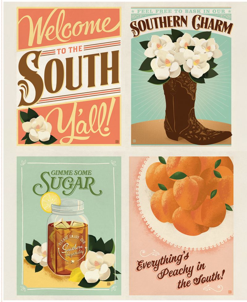 Southern Charm Pillow Panel
