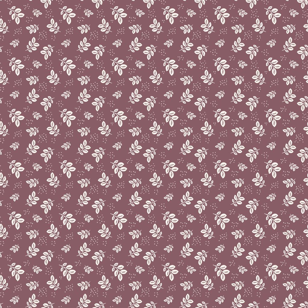 Pattern of white leaves on a purple background