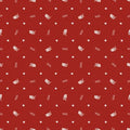 Red pattern with white icons and text on a red background