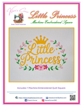 Little Princess Machine Embroidered Square