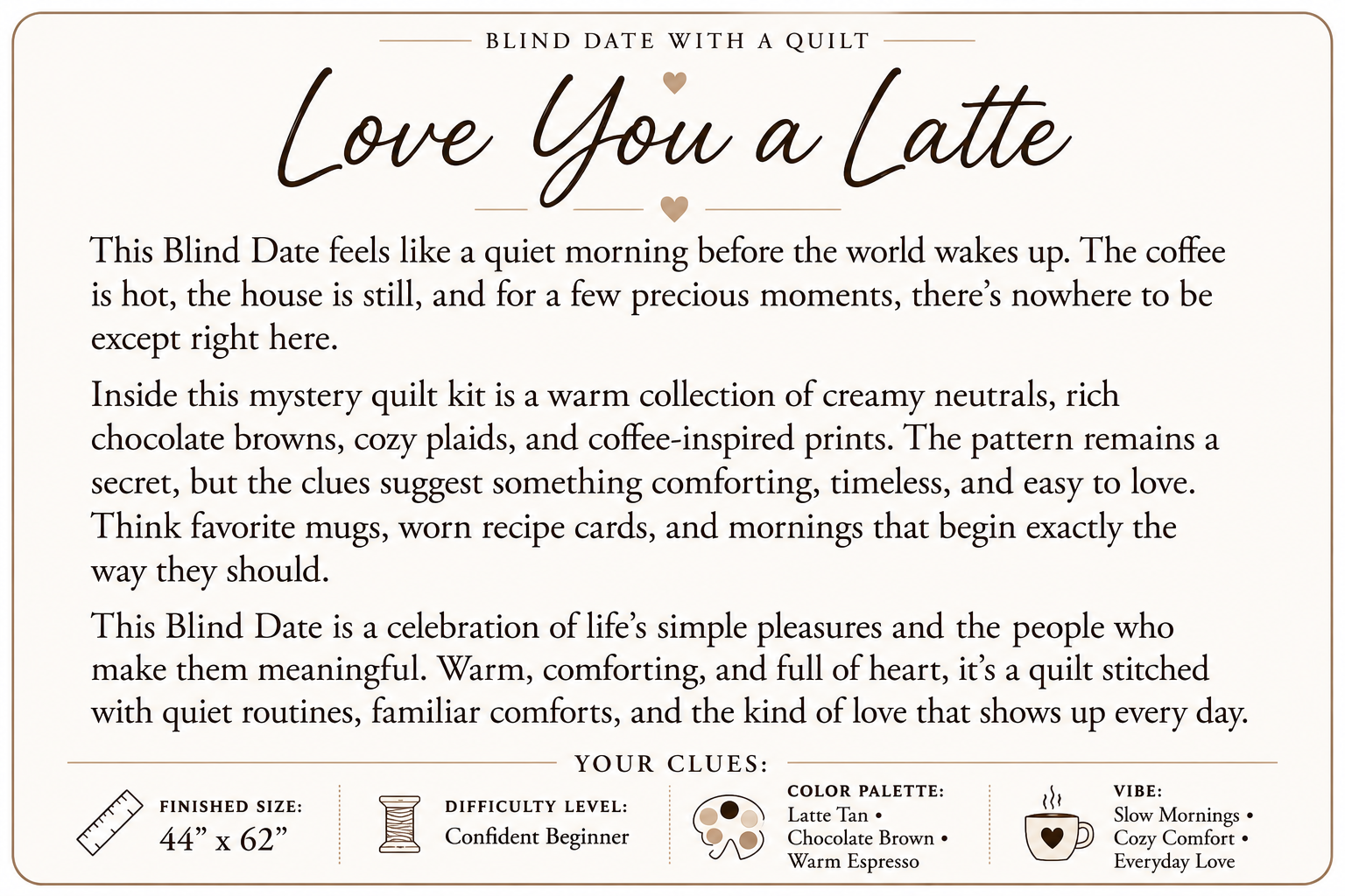 Blind Date with a Quilt - Small (3Yds)