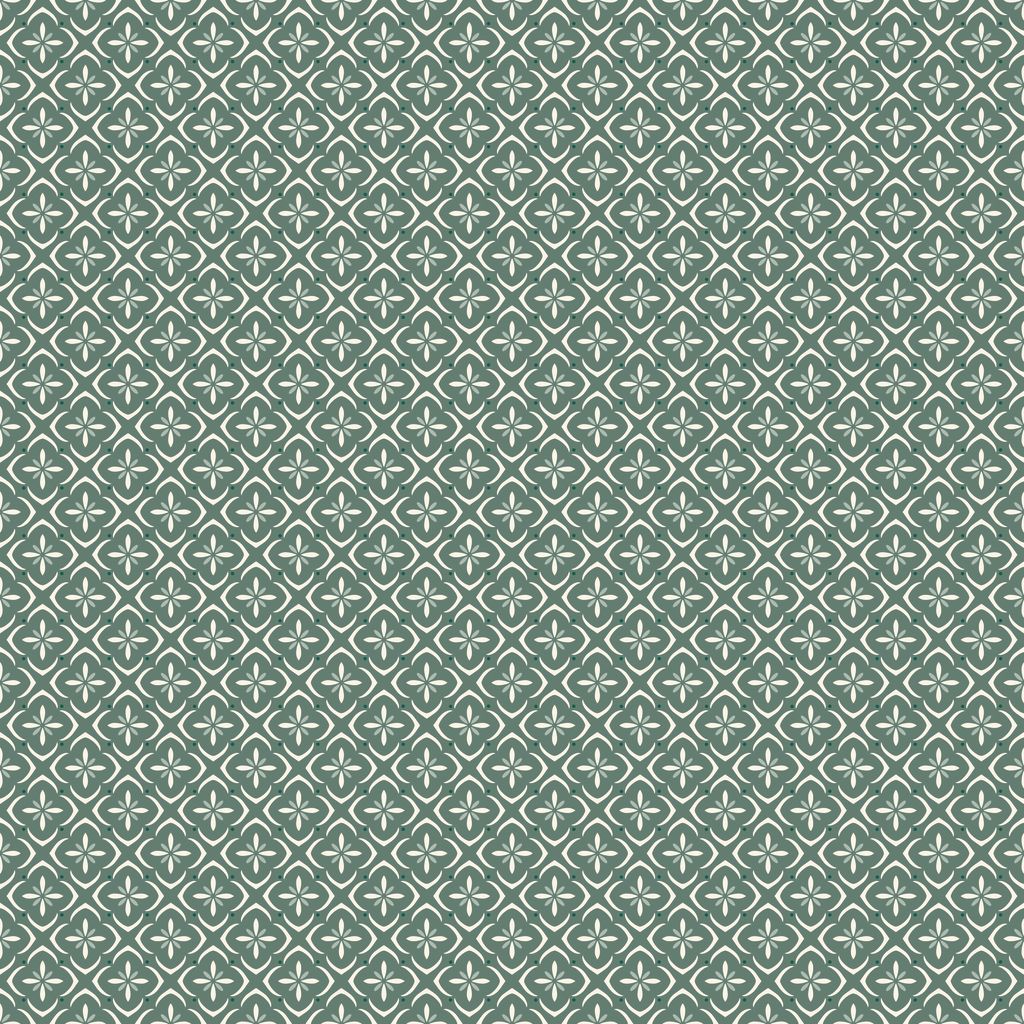 Green and white geometric patterned fabric texture