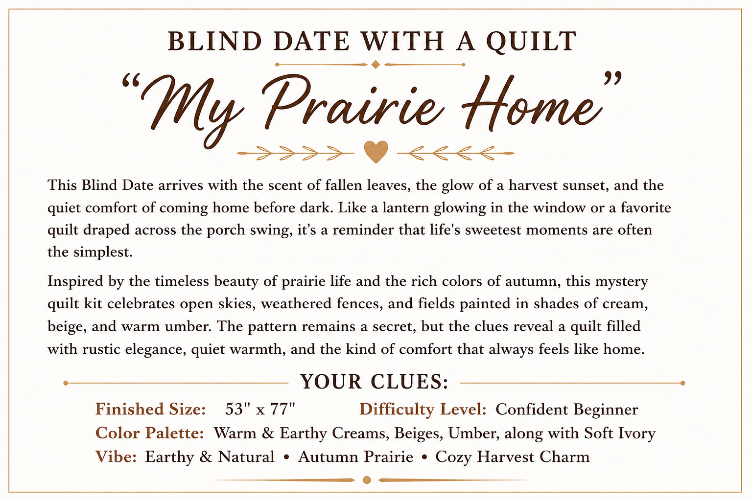 Blind Date with a Quilt - Large (5Yds)