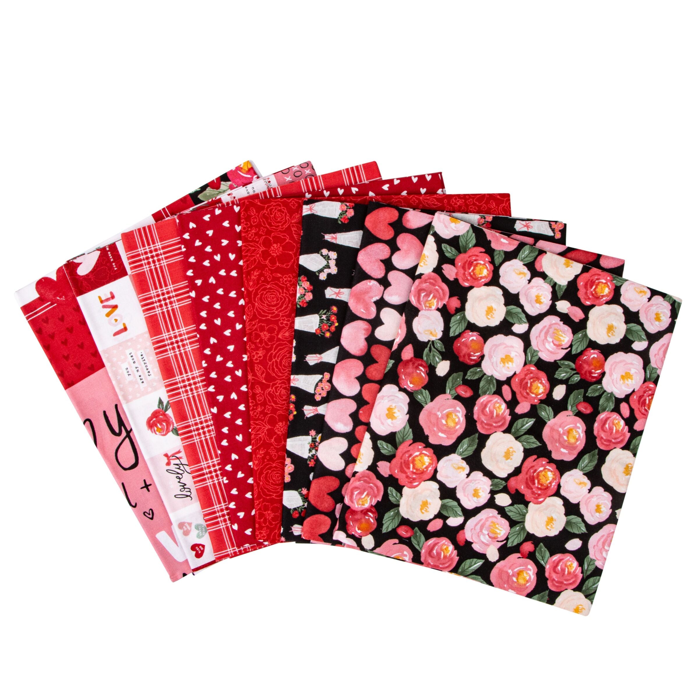 My Valentine 1/2 Yard Bundle Black