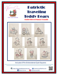 Patriotic Traveling Teddies Embroidered Bundle