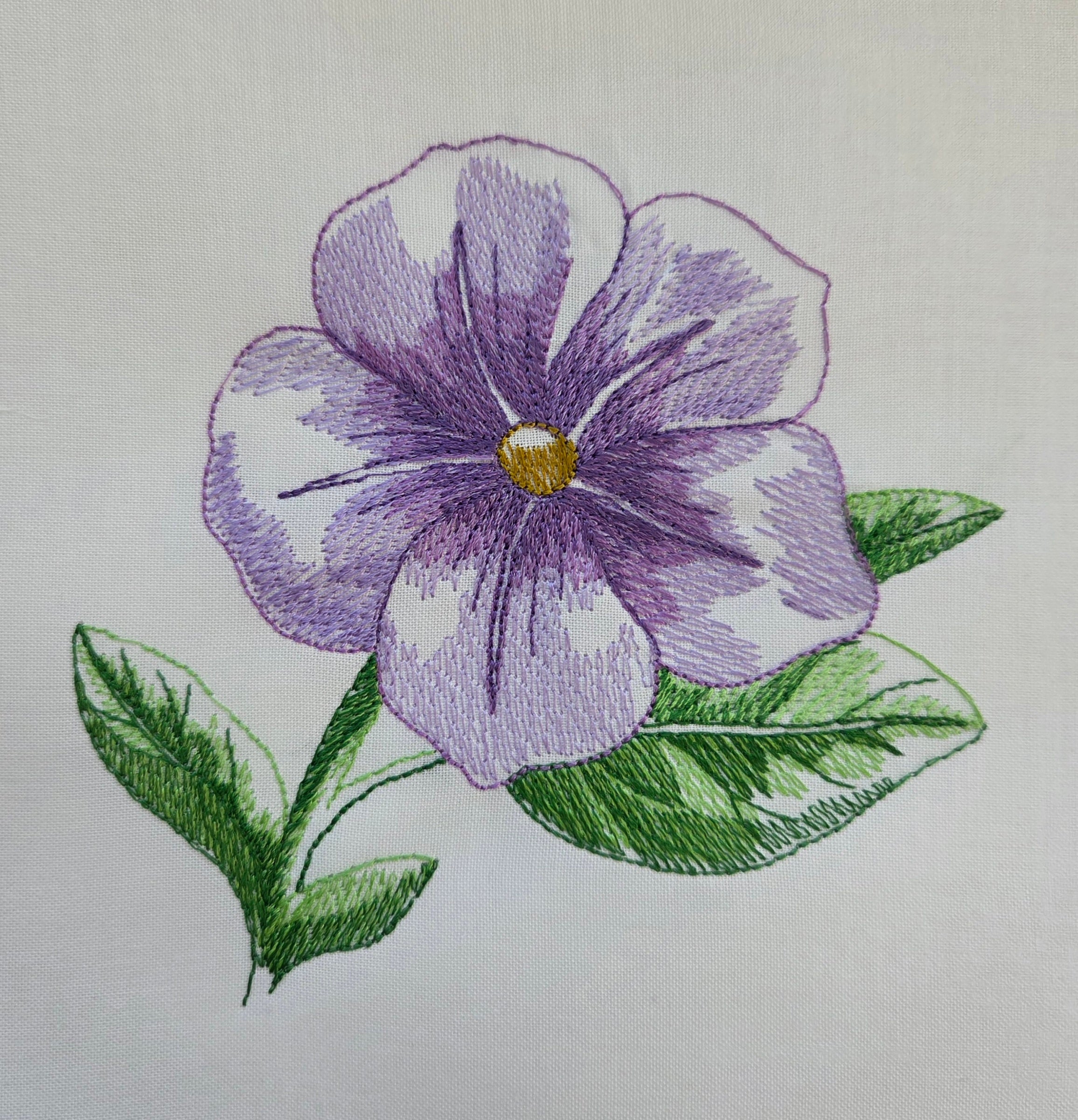 Petunia Beauty Machine Embroidered Square