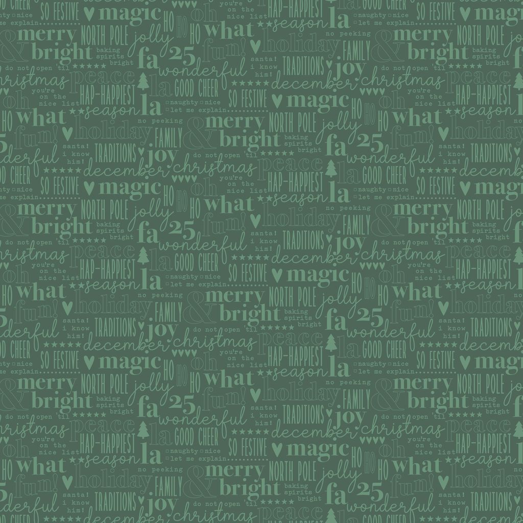 Evergreen Wishes 1-Yard Cuts