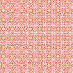 Patterned design with geometric shapes on a pink background