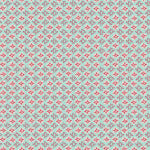 Patterned fabric with small design on a light gray background