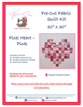 Pixel Heart Quilt Kit Pink