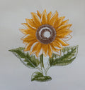 Sunflower Beauty Machine Embroidered Square