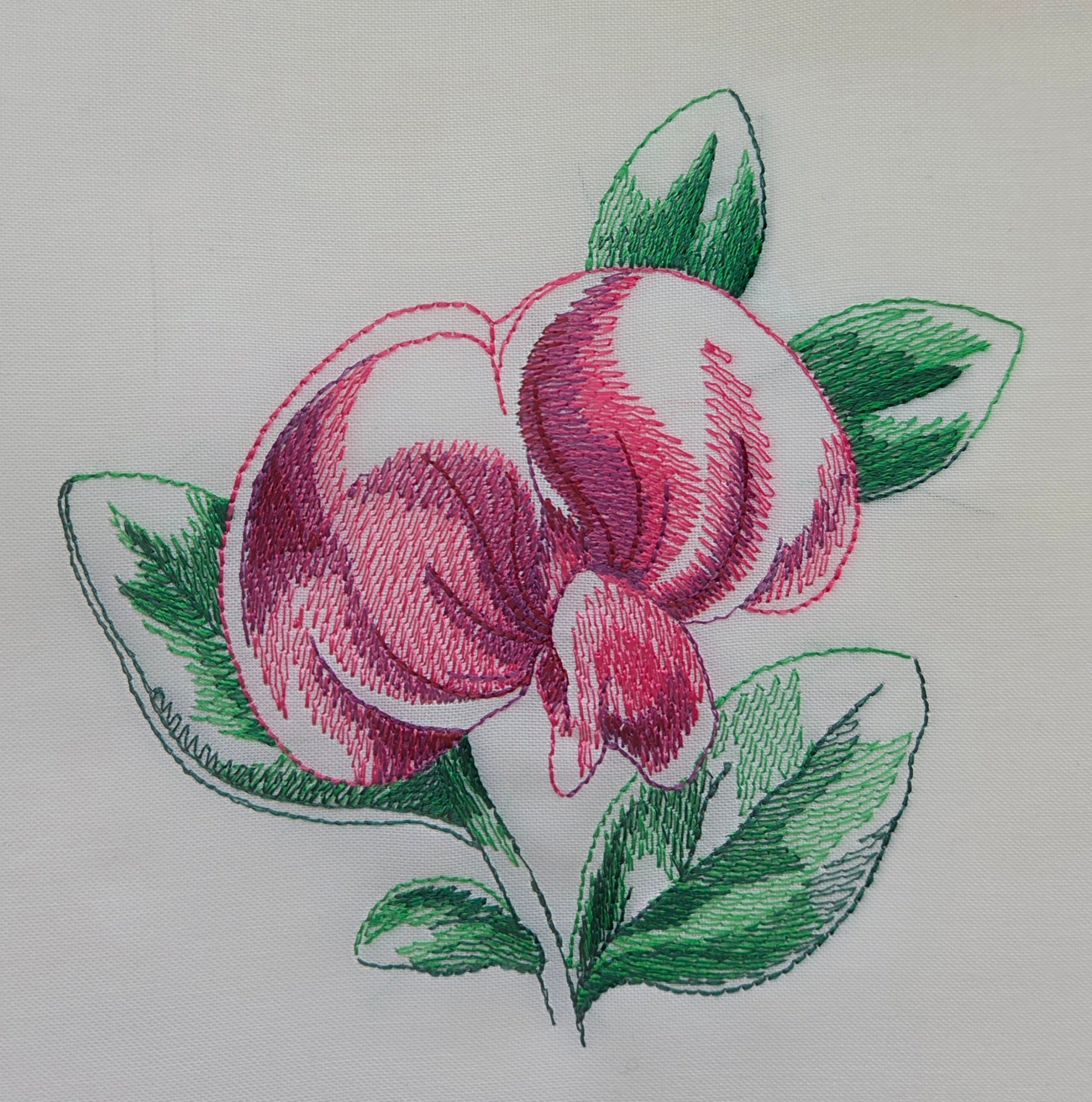 Sweet Pea Beauty Machine Embroidered Square