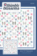 Quilt pattern cover for 'Kittens' by Thimble Blossoms with cat and windmill design.