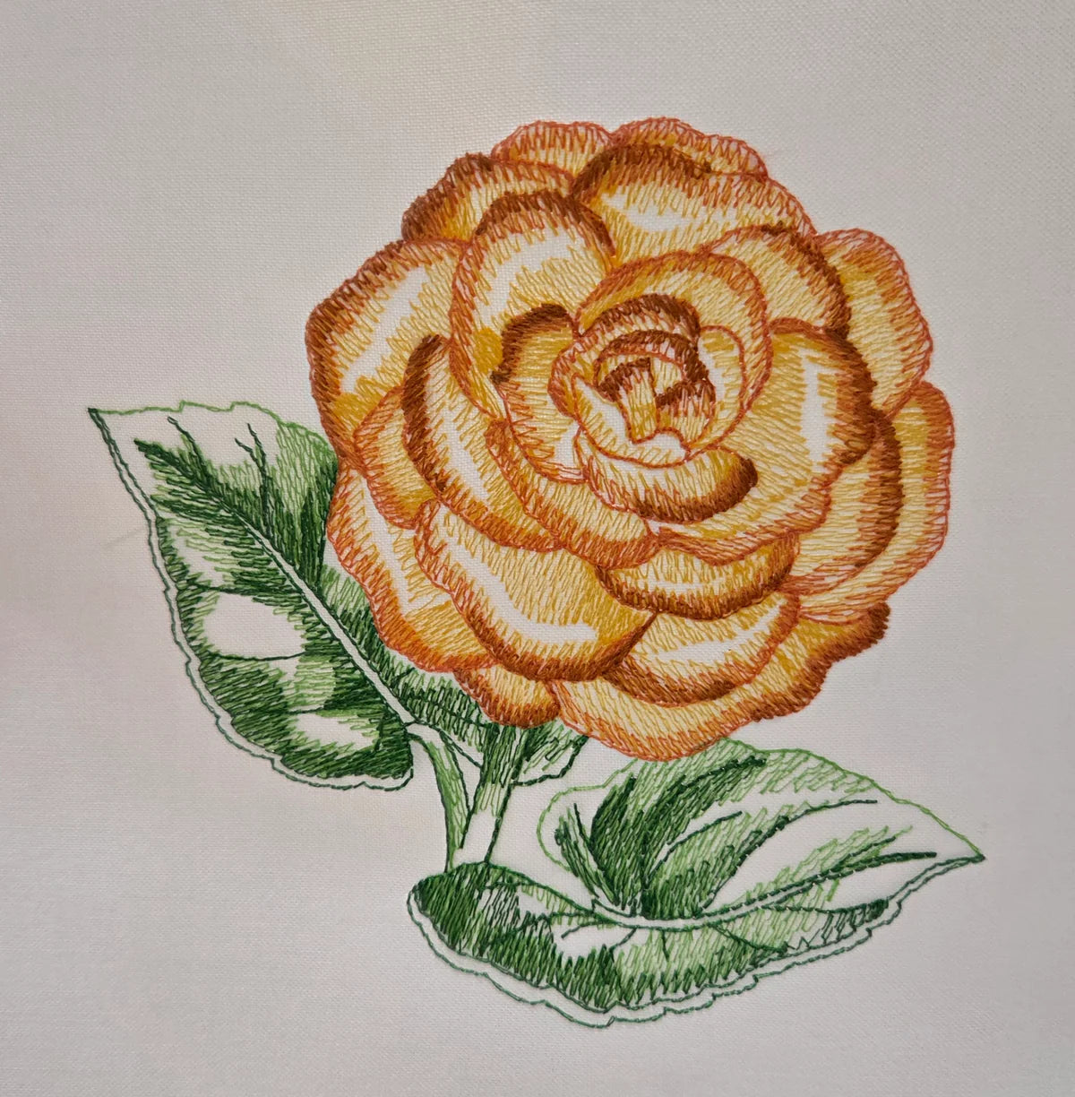 Tuberous Begonia Beauty Machine Embroidered Square