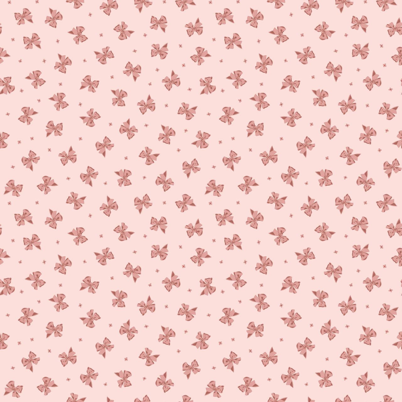 Pattern of pink bows on a light pink background