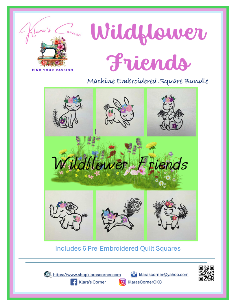 Wildflower Friends Embroidered Bundle