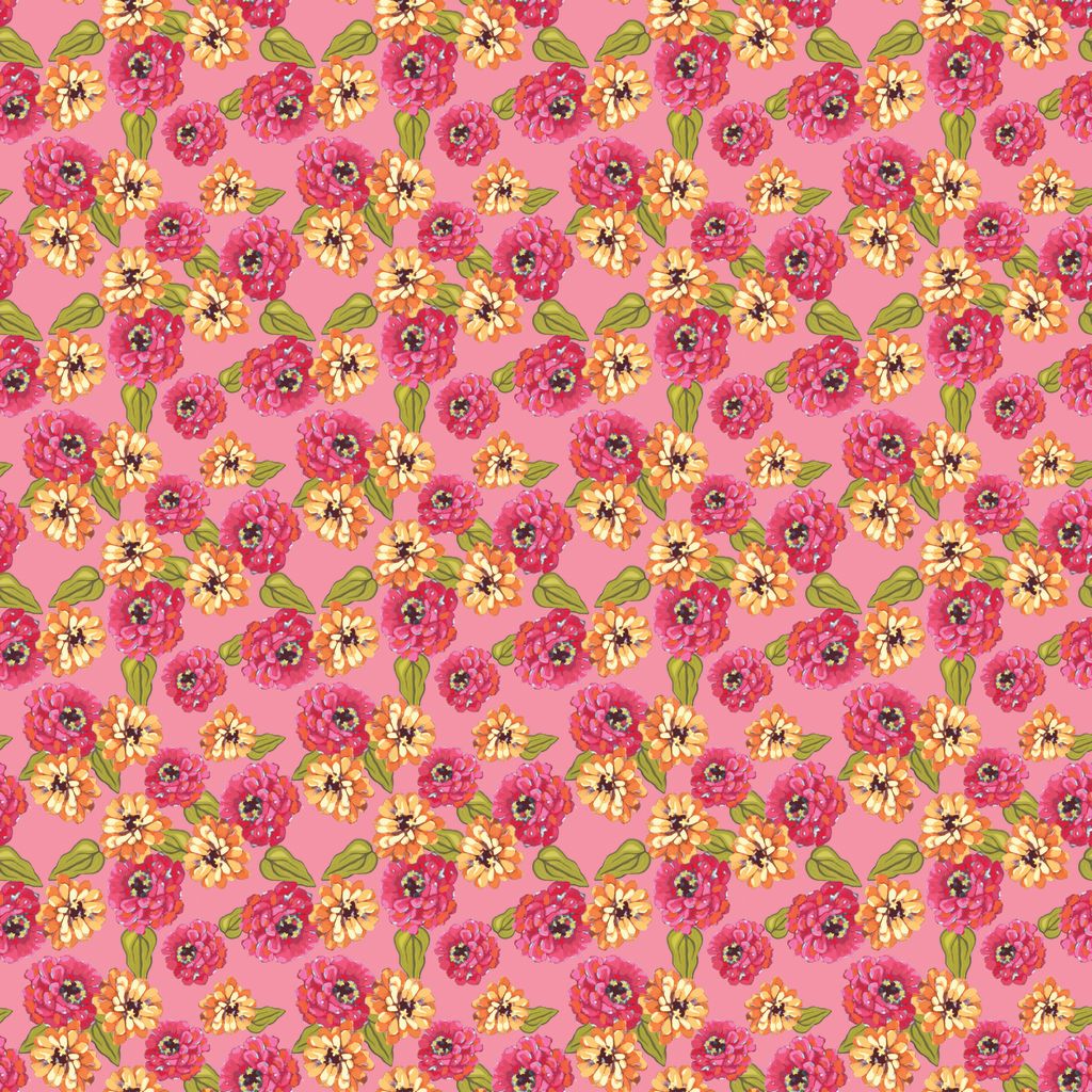 Pattern of small flowers on a pink background