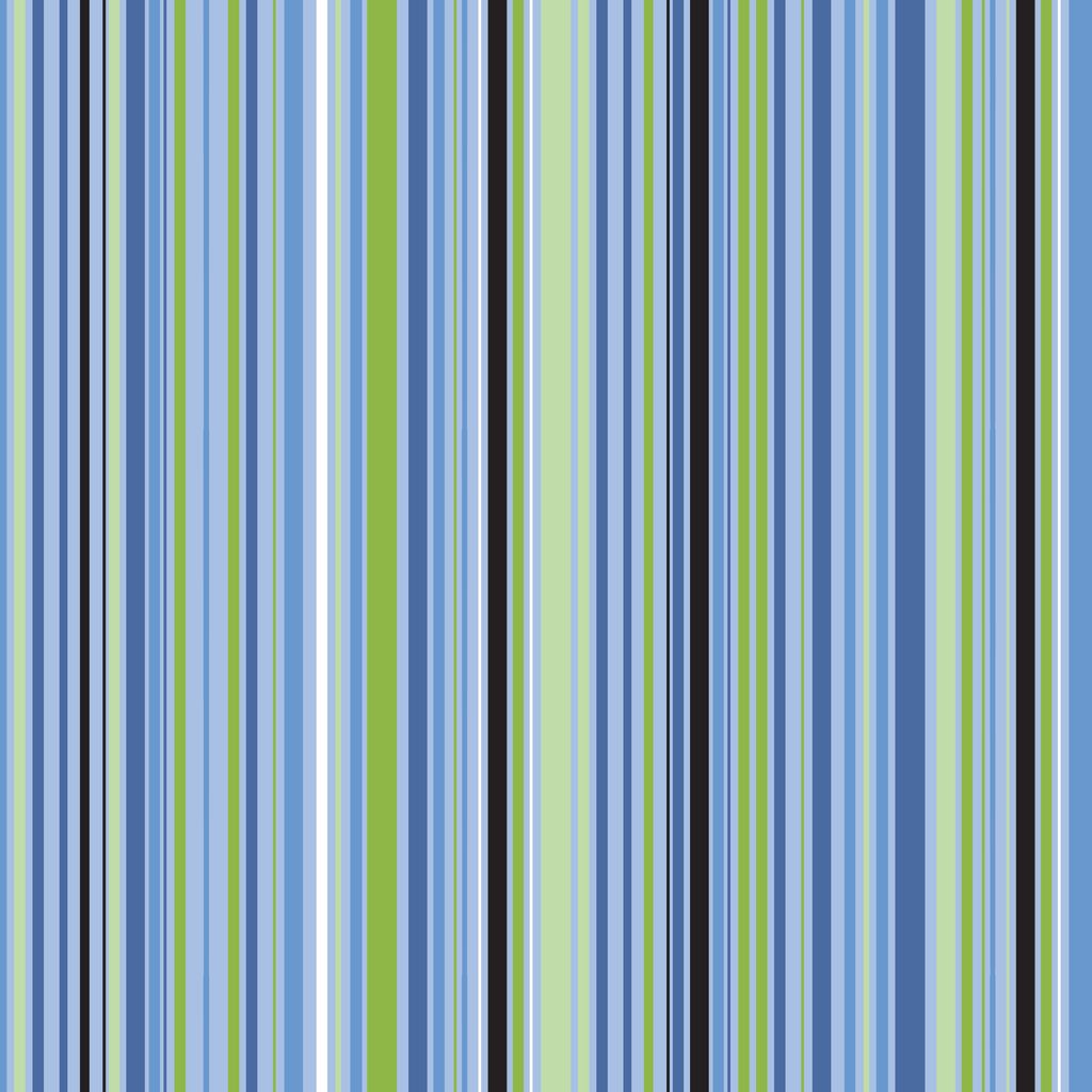 Pattern of vertical stripes in blue, green, and black on a blue background