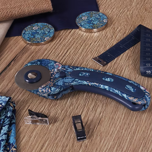 Blue Floral Rotary Cutter 45mm