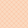 Diagonal plaid pattern in pink on a light peach background