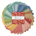 Collection of patterned fabric squares with a 'Home Town' label on a white background