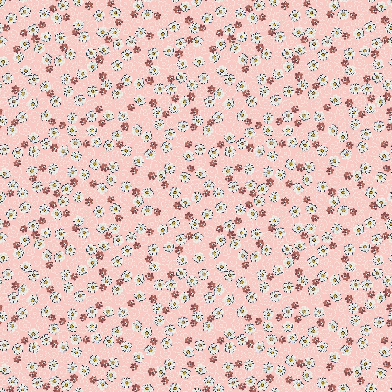 Small floral pattern on a pink background
