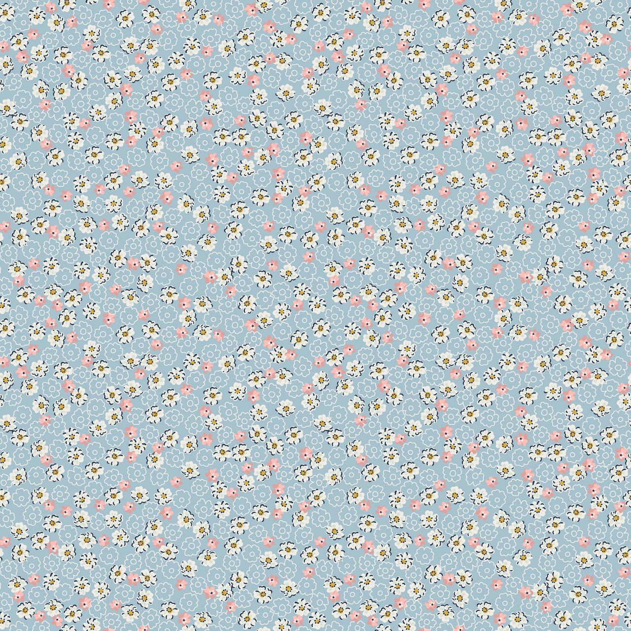 Floral pattern on a blue background