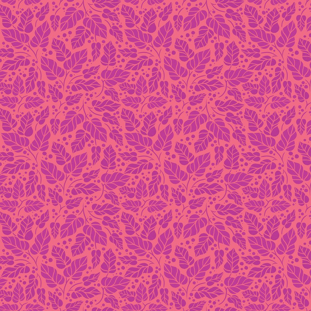 Purple leaf pattern on a pink background