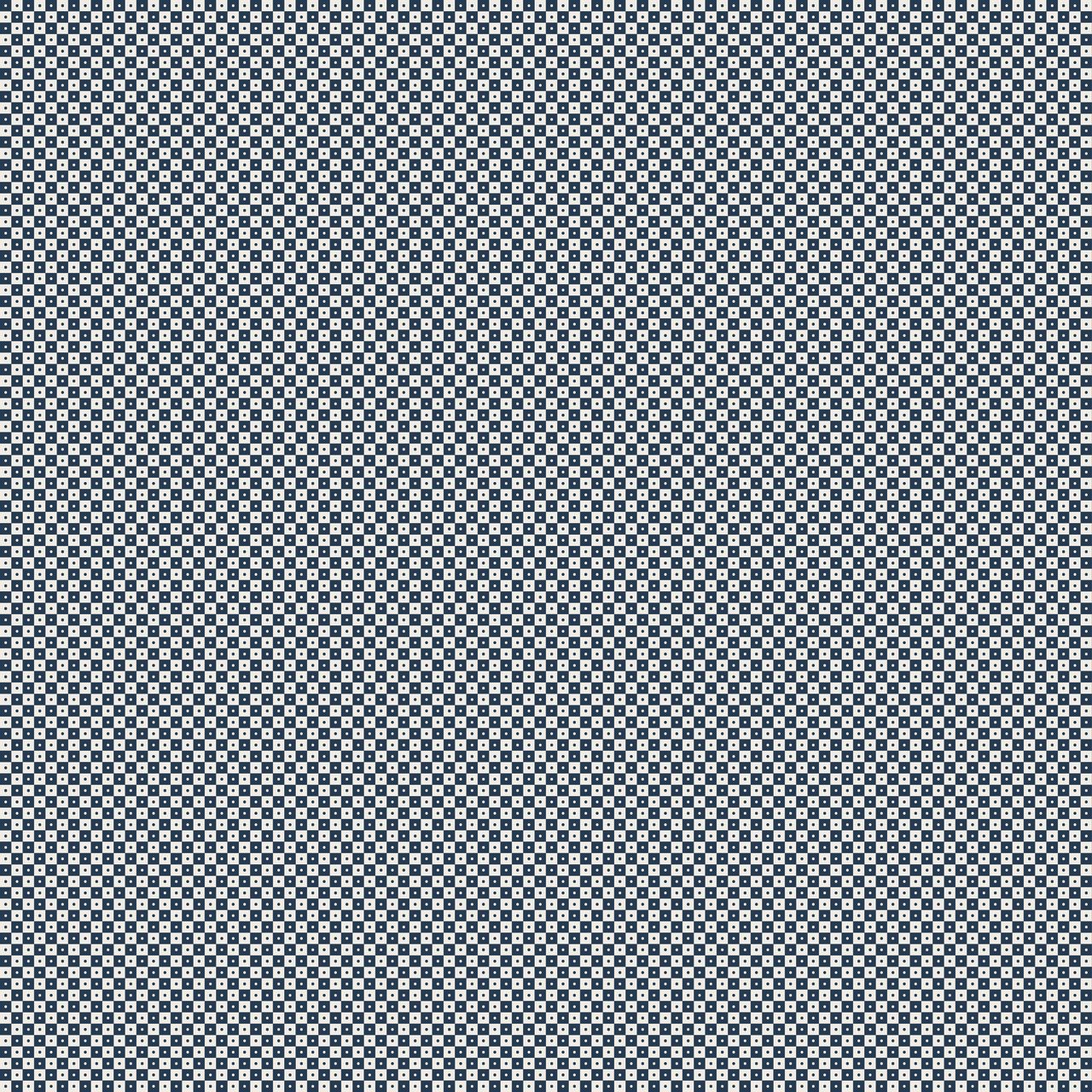 Pattern of small black and white squares on a blue background