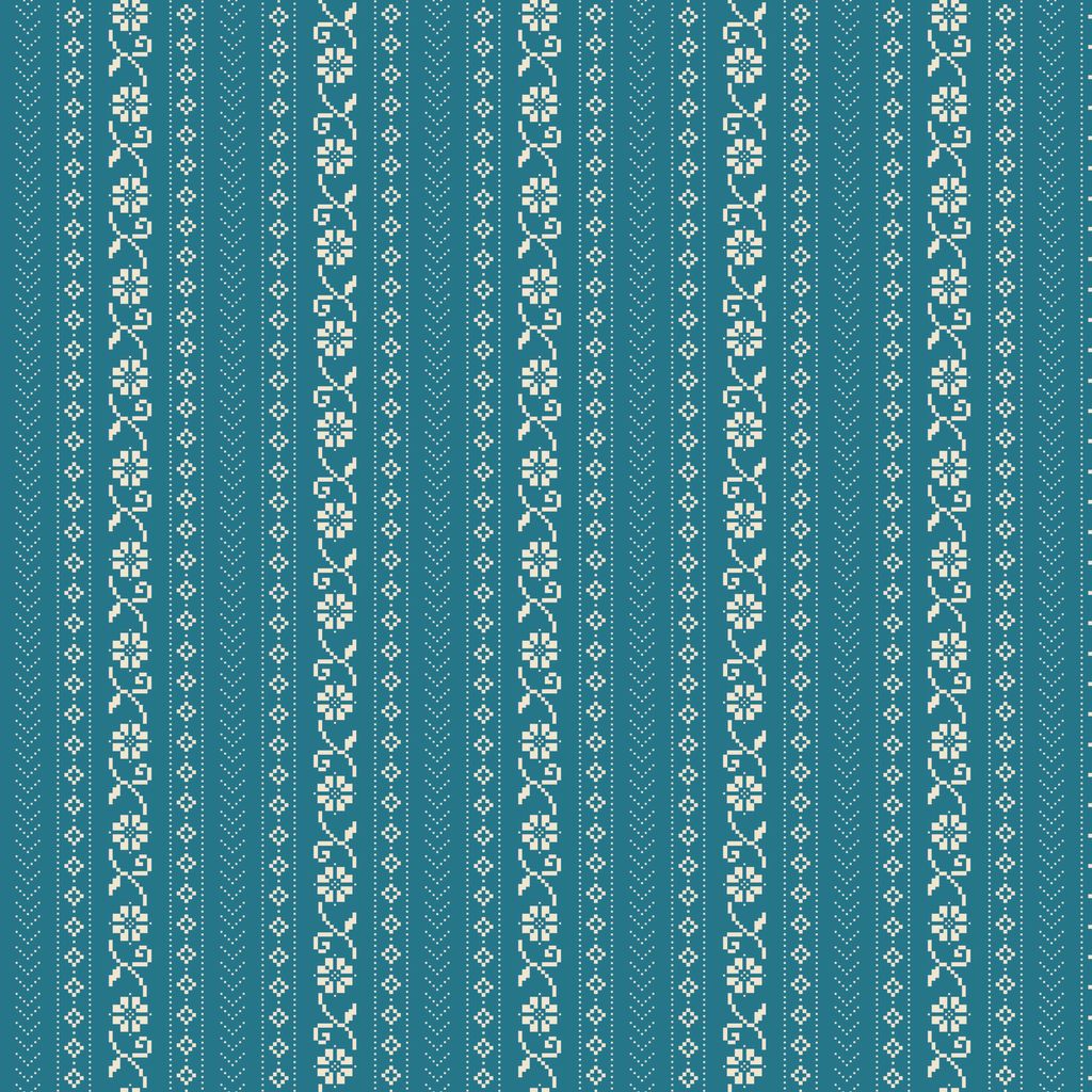 Teal background with white decorative pattern