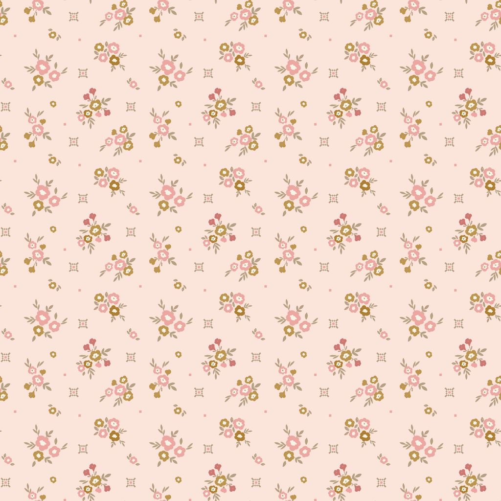 Small floral pattern on a pink background