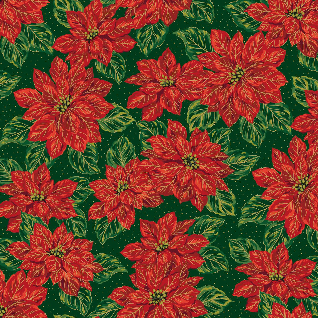 Poinsettias at Christmas 1 Yard Cuts